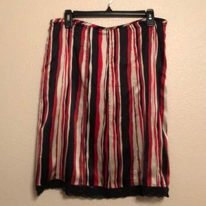 Vintage Calvin Klein Jeans silk striped skirt